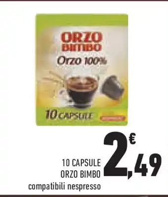 Conad 10 capsule ORZO BIMBO offerta