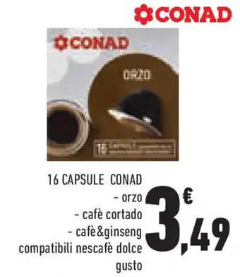 Conad 16 capsule CONAD offerta