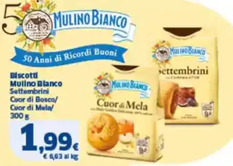 Sigma Biscotti mulino blanco settembrini cuor di bosco/ cuor di mela offerta