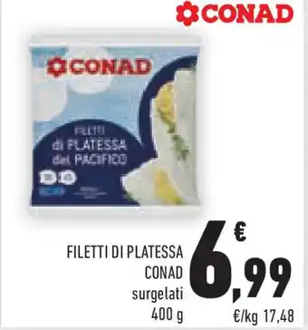 Conad Filetti di platessa CONAD surgelati offerta