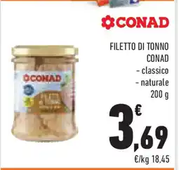 Conad Filetto di tonno CONAD offerta