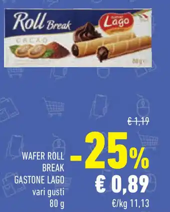 Conad Wafer roll break gastone LAGO offerta