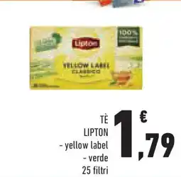 Conad Tè LIPTON yellow label offerta