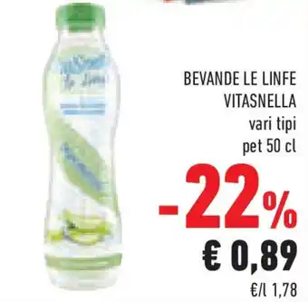 Conad Bevande le linfe VITASNELLA vari tipi offerta