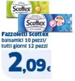 Sigma Fazzoletti scottex balsamici 10 pezzi/ tutti giorni 12 pezzi offerta