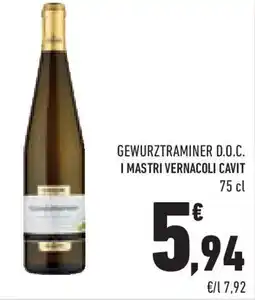 Conad Gewurztraminer d.o.c. i mastri vernacoli CAVIT offerta