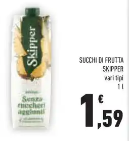 Conad Succhi di frutta SKIPPER vari tipi offerta