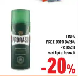 Conad Linea pre e dopo barba PRORASO offerta