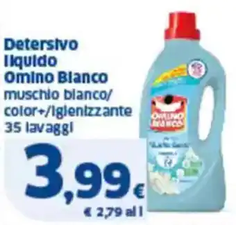 Sigma Detersivo liquido omino blanco muschio blanco/ color+/igienizzante 35 lavaggi offerta