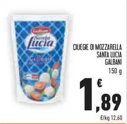 Conad Ciliegie di mozzarella santa lucia GALBANI offerta