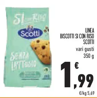 Conad Linea biscotti si con riso SCOTTI offerta