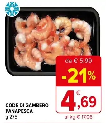 Iperal Code di gambero PANAPESCA offerta