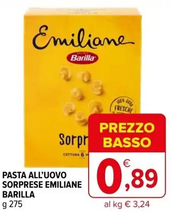 Iperal Pasta all'uovo sorprese emiliane BARILLA offerta