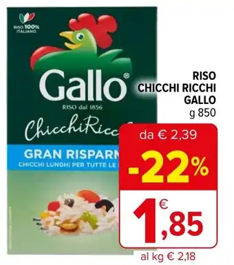 Iperal Riso chicchi ricchi GALLO offerta