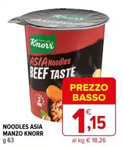 Iperal Noodles asia manzo KNORR offerta