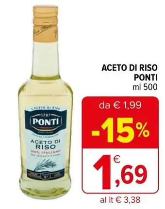 Iperal Aceto di riso PONTI offerta