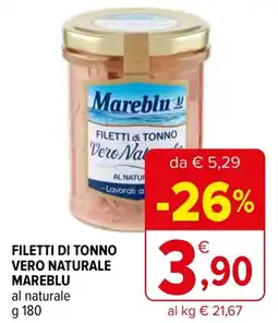 Iperal Filetti di tonno vero naturale MAREBLU offerta