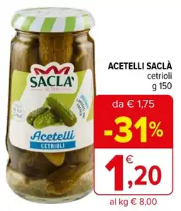 Iperal Acetelli SACLÀ cetrioli offerta