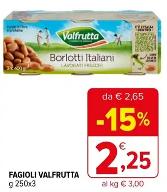 Iperal Fagioli VALFRUTTA offerta