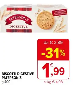 Iperal Biscotti digestive PATERSON'S offerta