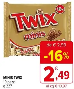 Iperal Minis TWIX 10 pezzi offerta