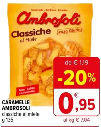 Iperal Caramelle AMBROSOLI classiche al miele offerta