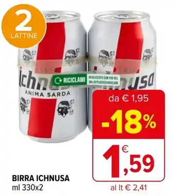 Iperal Birra ICHNUSA offerta