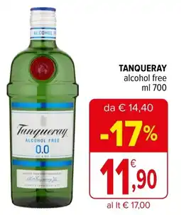 Iperal TANQUERAY alcohol free offerta