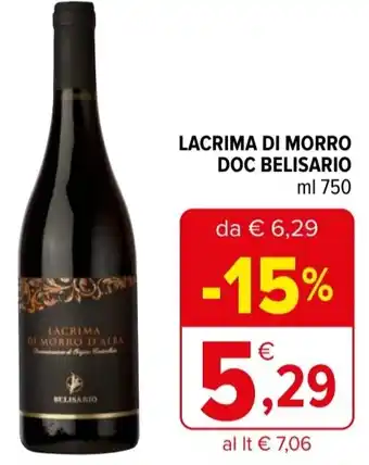 Iperal Lacrima di morro doc BELISARIO offerta