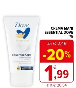 Iperal Crema mani essential DOVE offerta