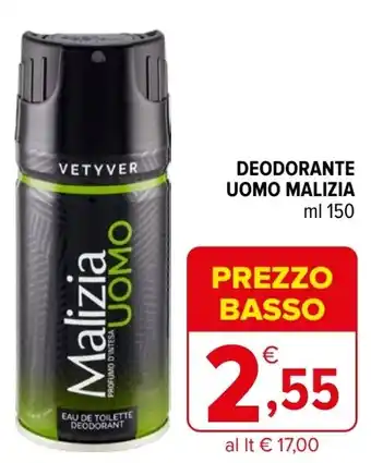 Iperal Deodorante uomo MALIZIA offerta