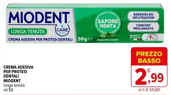 Iperal Crema adesiva per protesi dentali MIODENT offerta