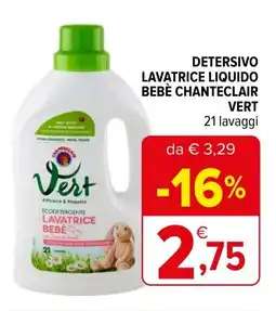 Iperal Detersivo lavatrice liquido bebè CHANTECLAIR VERT offerta