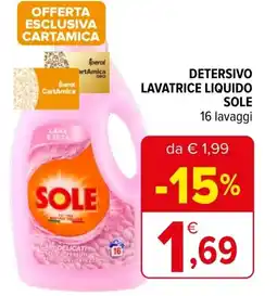 Iperal Detersivo lavatrice liquido SOLE offerta