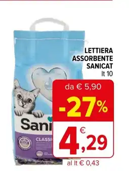 Iperal Lettiera assorbente SANICAT offerta