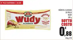 Conad Superstore Würstel classico di pollo WUDY offerta