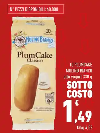 Conad Superstore 10 plumcake MULINO BIANCO allo yogurt offerta