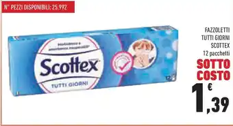 Conad Superstore Fazzoletti tutti giorni SCOTTEX offerta