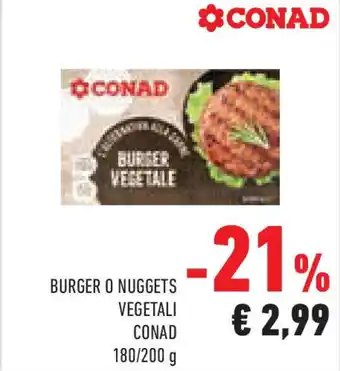 Conad Superstore Burger o nuggets vegetali CONAD offerta