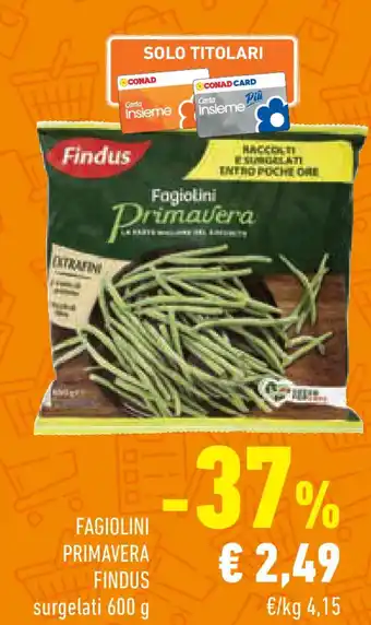 Conad Superstore Fagiolini primavera full FINDUS surgelati offerta