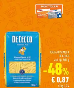 Conad Superstore Pasta di semola DE CECCO offerta