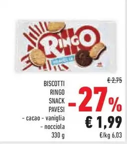 Conad Superstore Biscotti ringo snack PAVESI offerta