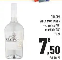 Conad Superstore Grappa VILLA MONTANER offerta