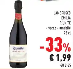 Conad Superstore Lambrusco emilia RIUNITE offerta