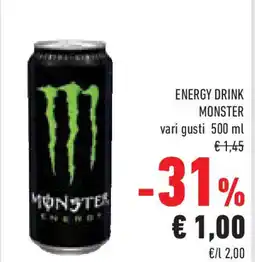 Conad Superstore Energy drink MONSTER vari gusti offerta