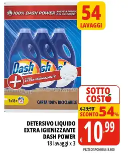 Tigros Detersivo liquido extra igienizzante DASH POWER offerta