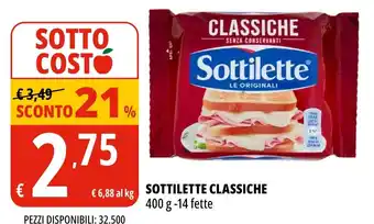 Tigros Sottilette classiche 14 fette offerta