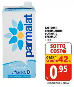 Tigros Latte uht parzialmente scremato parmalat offerta