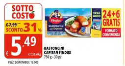 Tigros Bastoncini capitan findus - 30 pz offerta