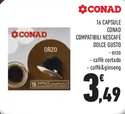 Conad Superstore 16 capsule conad compatibili NESCAFÈ dolce gusto offerta